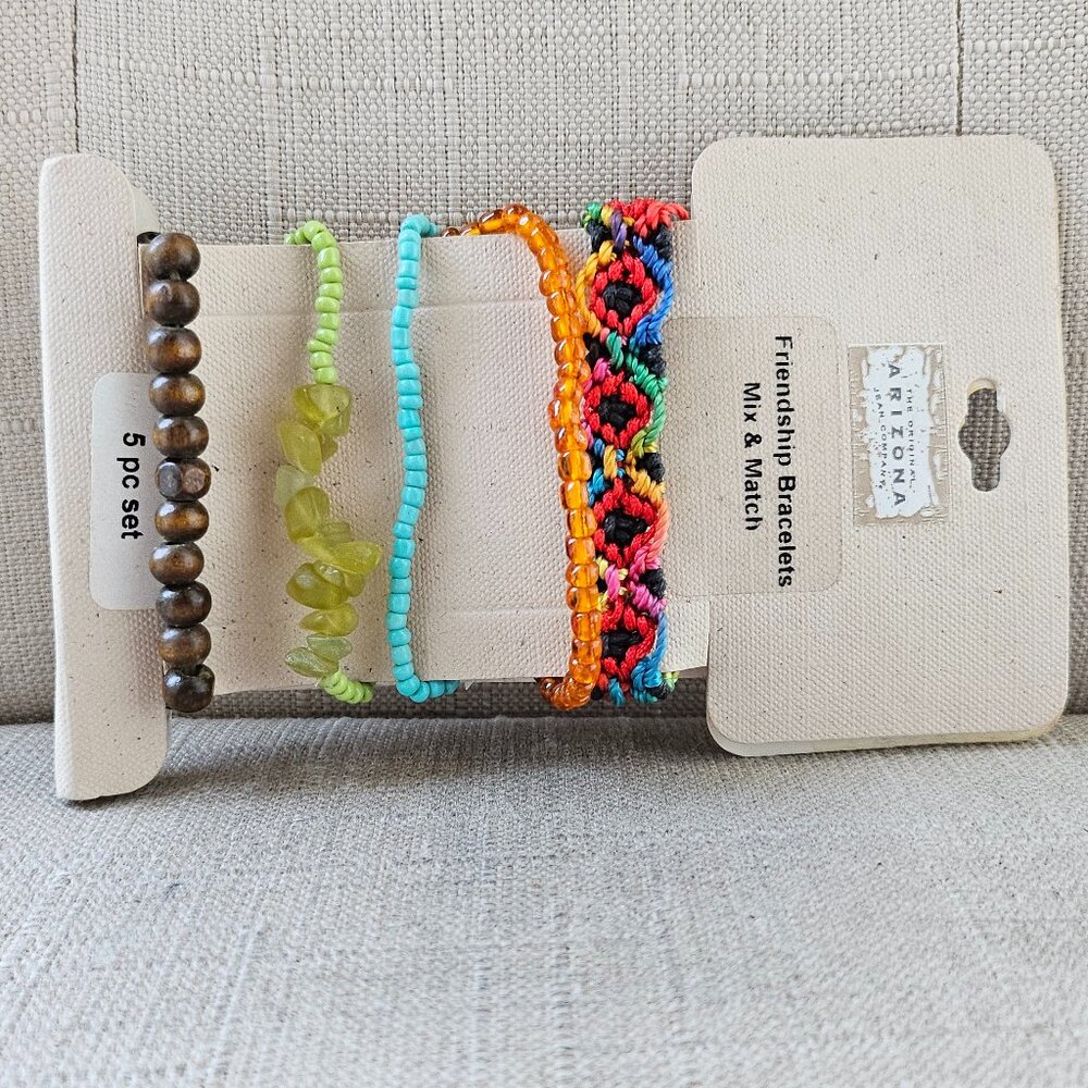 Arizona Bracelet Set of 5 Friendship Wrist Band Mix and Match Multi Jewelry New